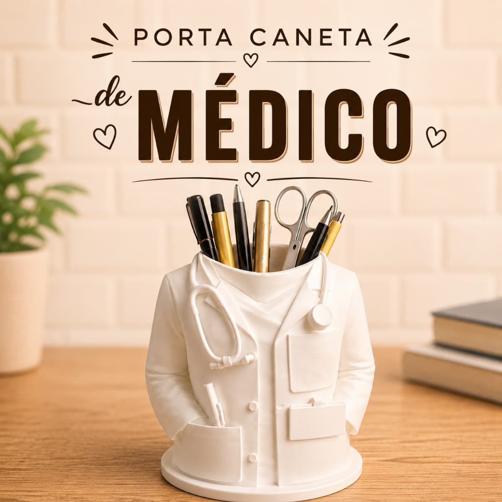 Porta Canetas Presente para Médico | Acessório para Consultório