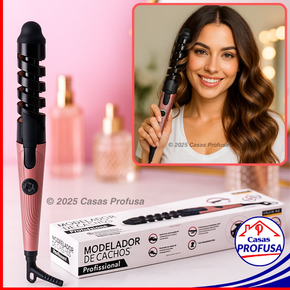 Modelador Cachos Cabelo Bivolt Babyliss Profissional Revestimento Cerâmico Bivolt Direcionador Mecha