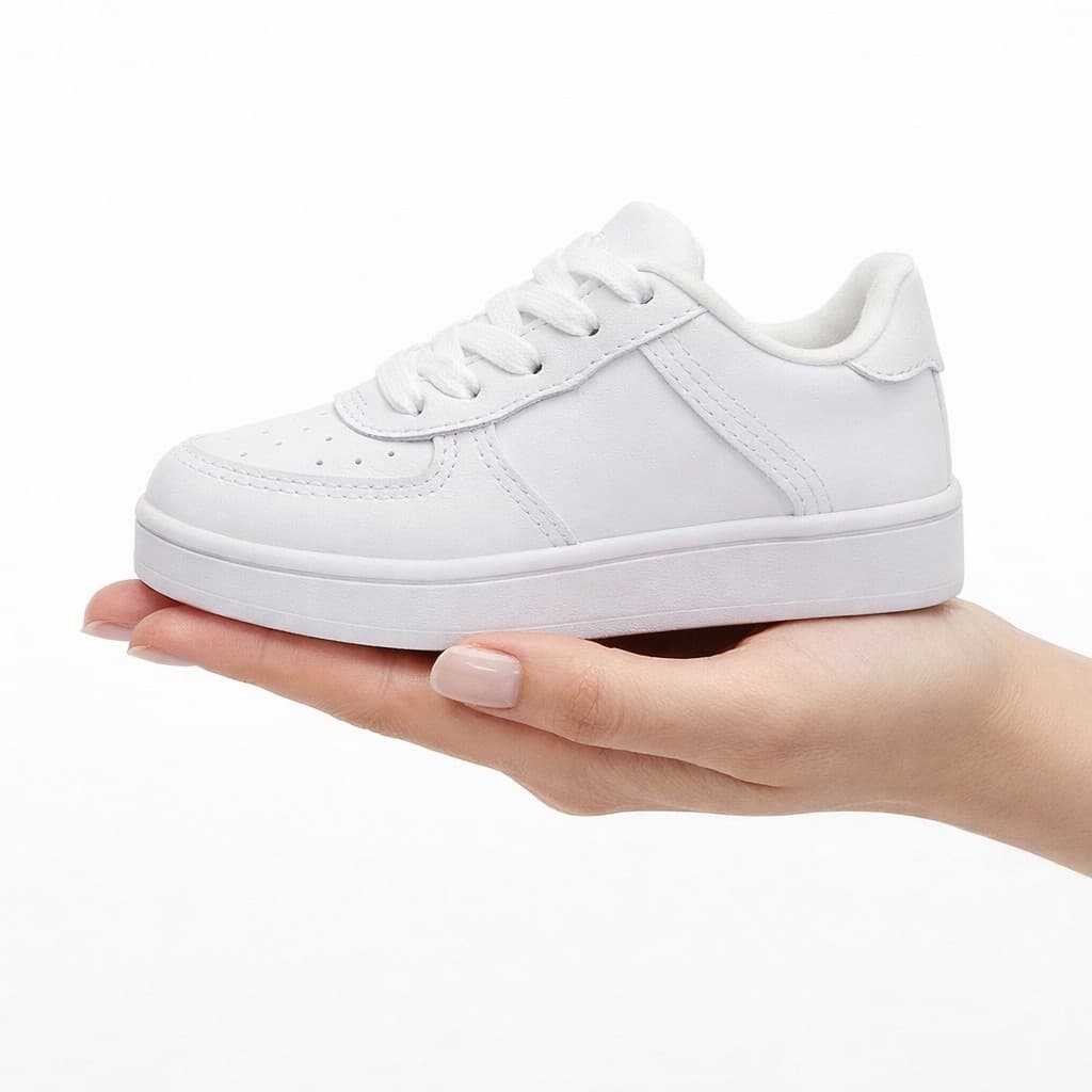 Tênis Branco Infantil Baby Perfeito para Brincar e Passeios Conforto e Segurança Sola Emborrachada