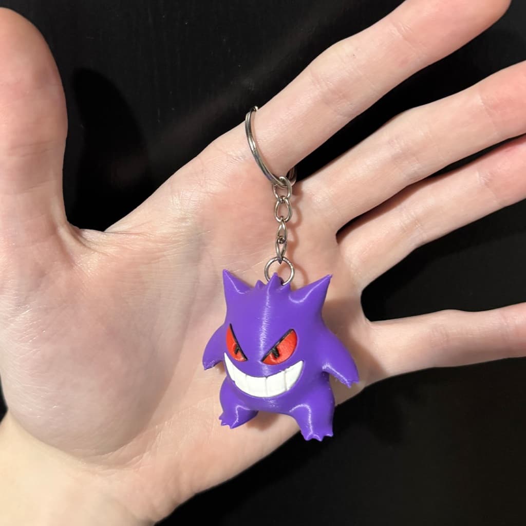 Chaveiro Gengar Inspirado Pokémon 3D | Pingente Colecionável | 3 Cores