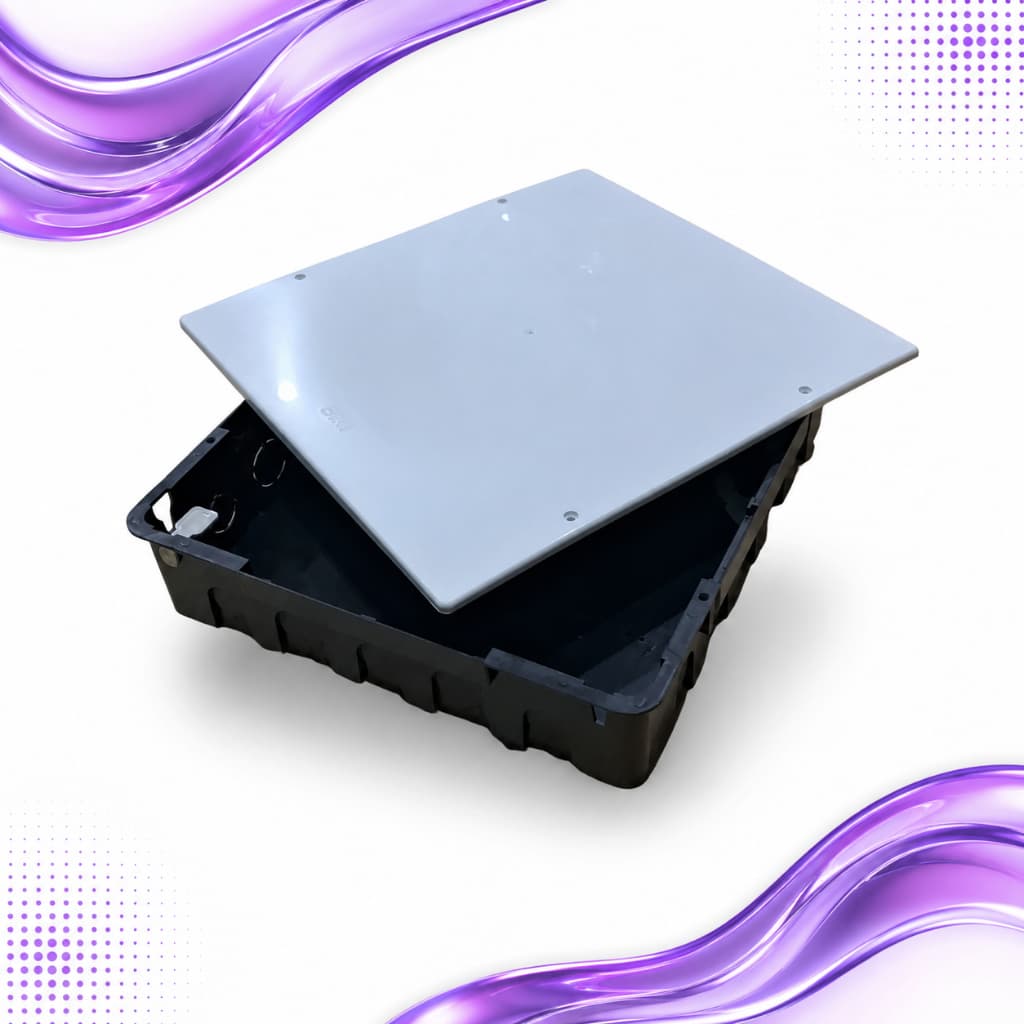 Caixa de Passagem Embutir Parede PVC 300x300 Grande Branca Resistente Fácil Instalação