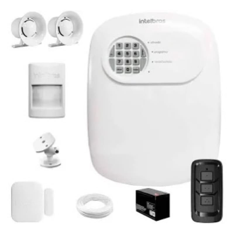 kit alarme intelbras com 2 sensores + central ANM 24 Net , completo