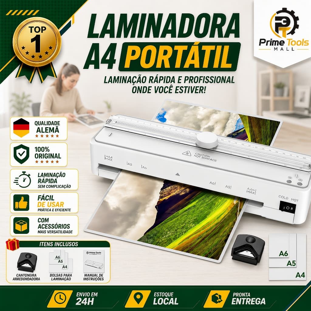 4 Em 1 Plastificadora e Laminadora Portátil A4 Para Escolas 110/220V