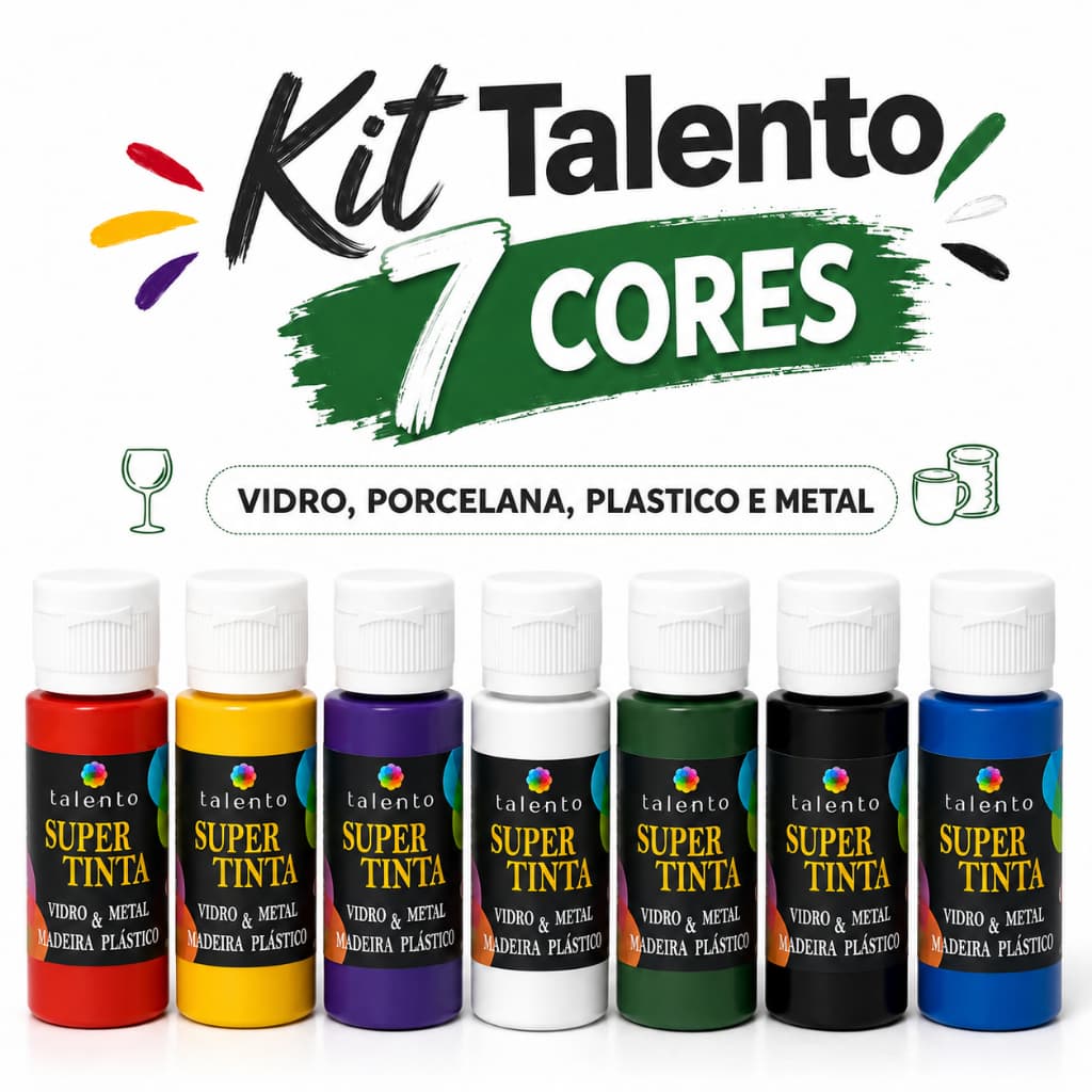 SUPER TINTA TALENTO PARA VIDRO PLÁSTICO METAL E MADEIRA