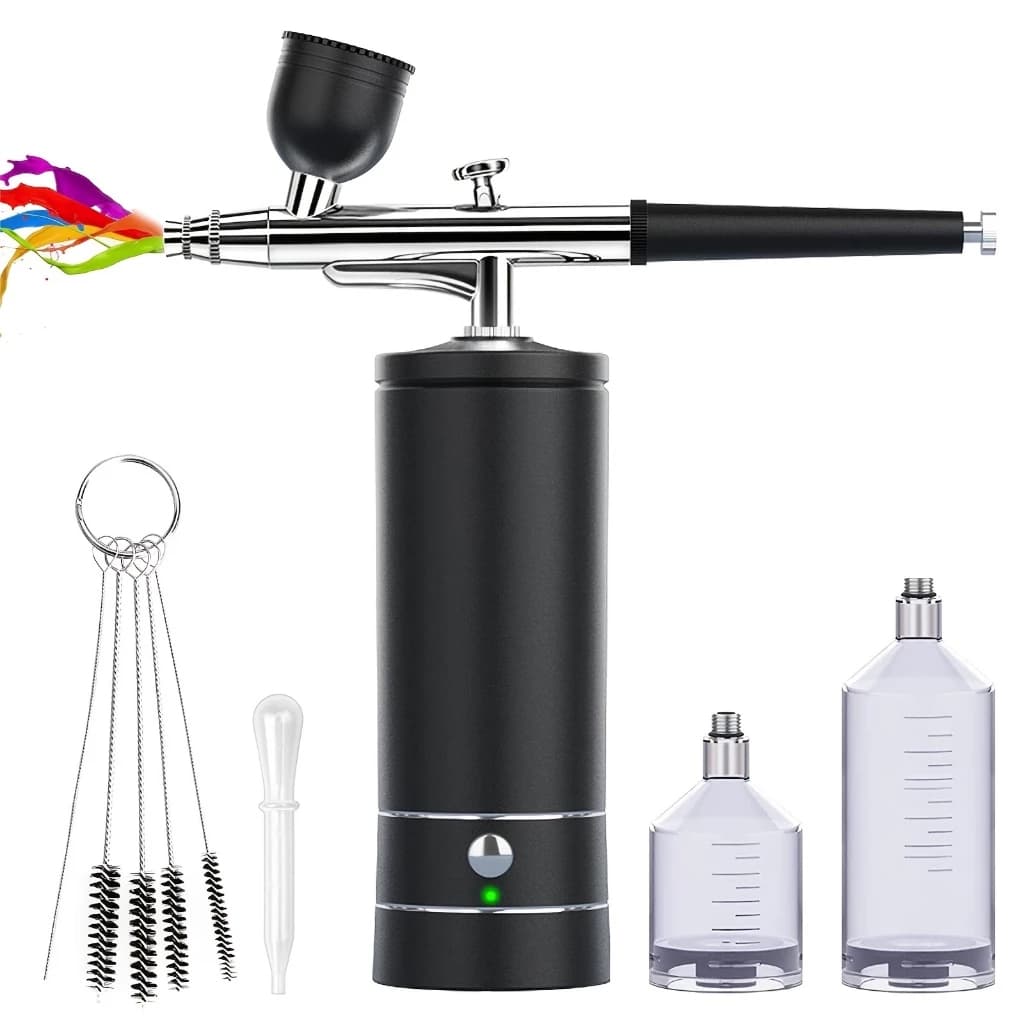 Aerógrafo Portátil com Mini Compressor - Para Unhas Bolo Maquiagem Cabelo