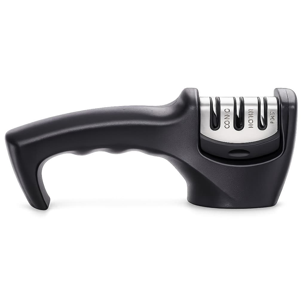Afiador Amolador de Facas Lyor 3 Estagios Aco Inox Cozinha Profissional Ergonomico 2596