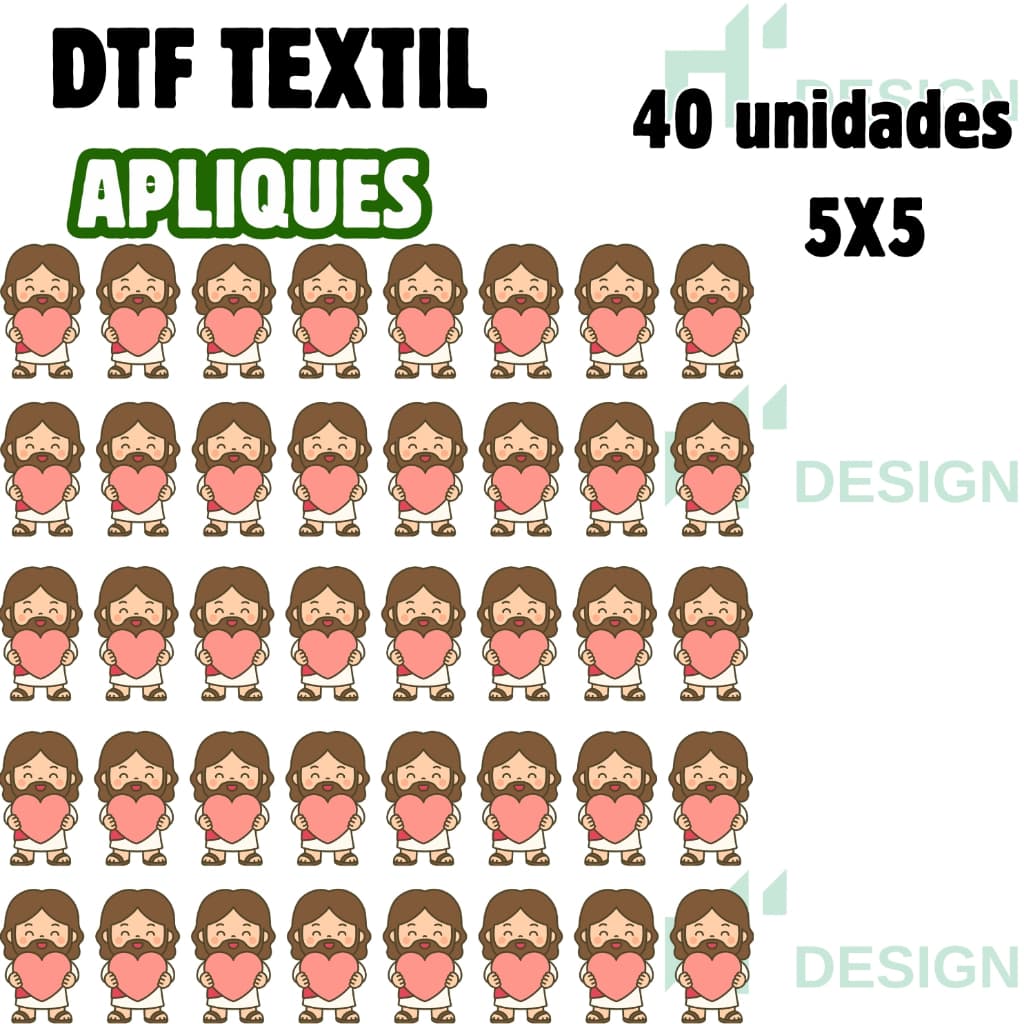 Apliques Termocolantes DTF Textil Apliques Prontos 5x5 Para Tecidos Envio Rapido Modelo REF:142