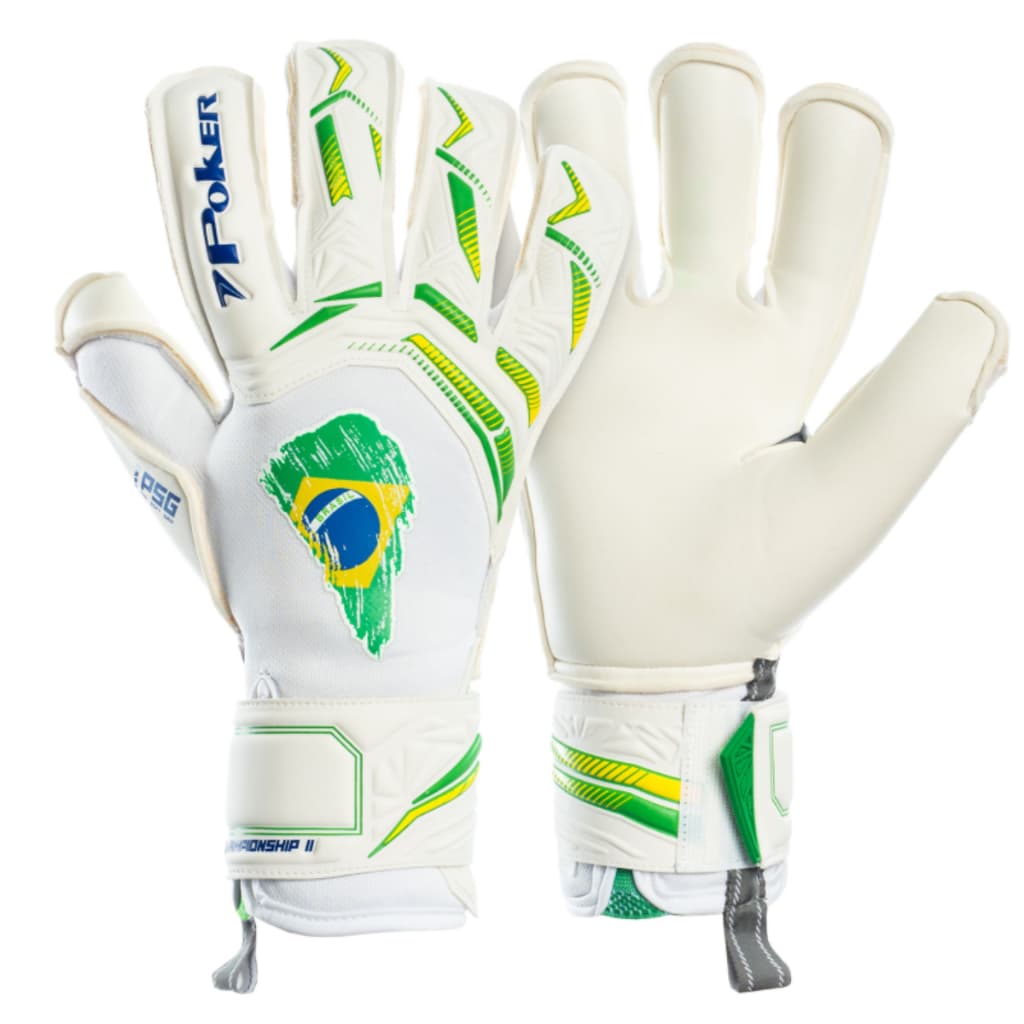 Luva de Goleiro Poker Championship Extended Profissional Futebol Campo Sintético Society Original Envio Imediato