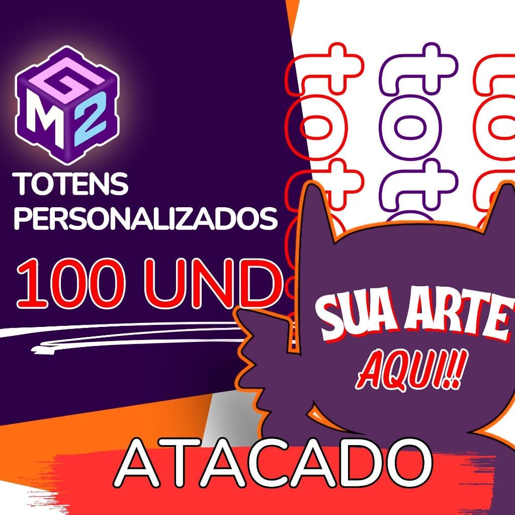 kit com 100 Totens Display Personagens de Mesa personalizado com sua arte atacado | revenda