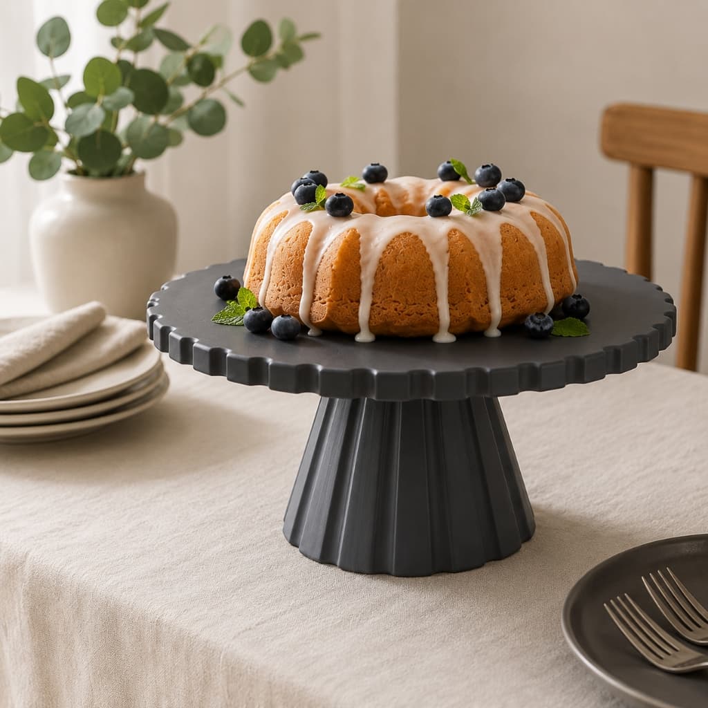 Suporte de Bolo de Mesa Redondo para Bolos Tortas e Doces