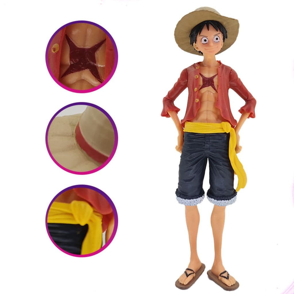 Action Figure Luffy One Piece PVC Colecionável 18 cm Alta Qualidade Rico em Detalhes Decoração Presente