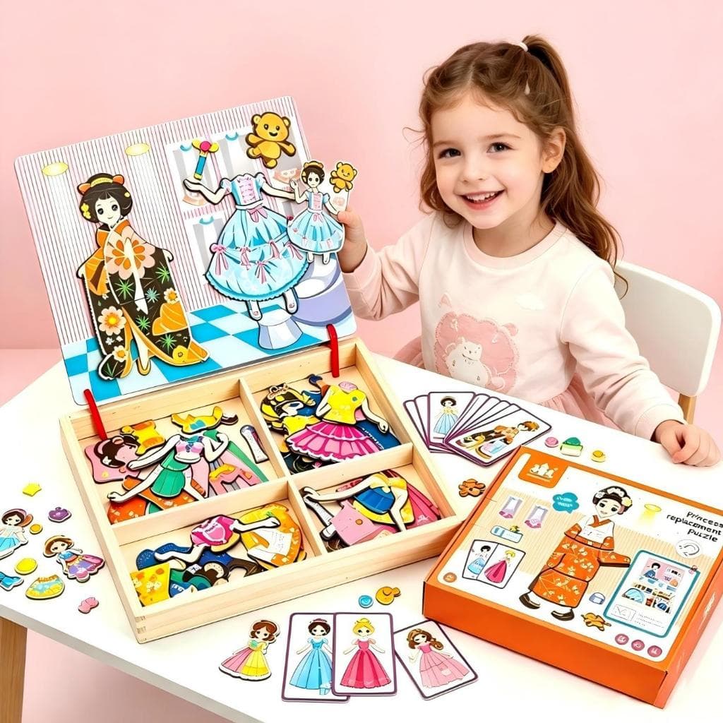 Quebra-cabeça magnético 3D para crianças acima de 2 anos, brinquedo educativo e inteligente para meninos e meninas