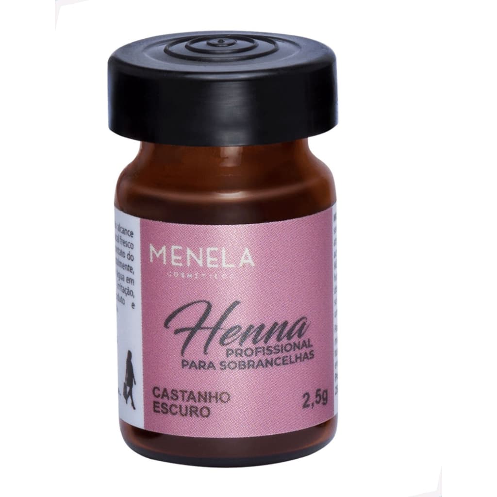 Henna Menela Beleza Estetica Profissional Sobrancelhas C/ Fixador Rende Mais Original Varias Cores 2,5Grs