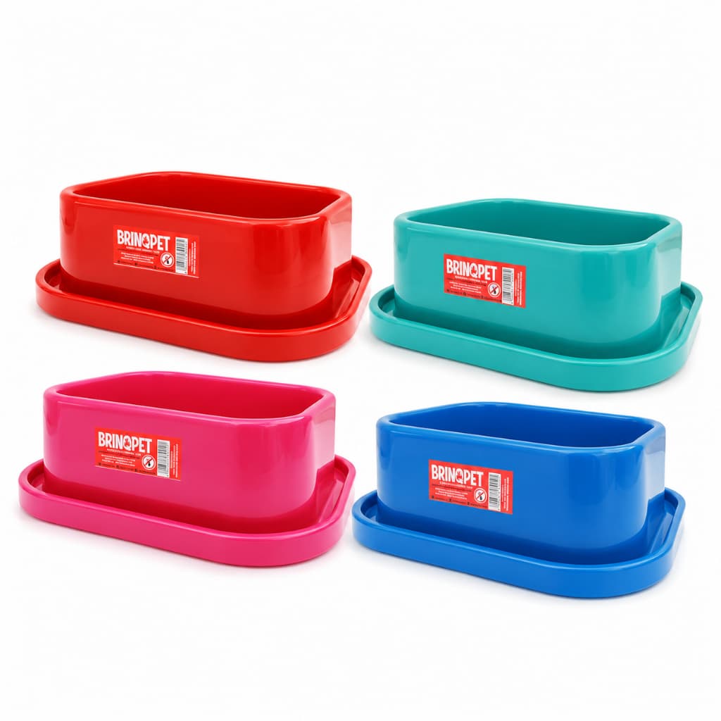 Comedouro Bebedouro Agua Ração Pet Gato Cachorro Plástico 350ml