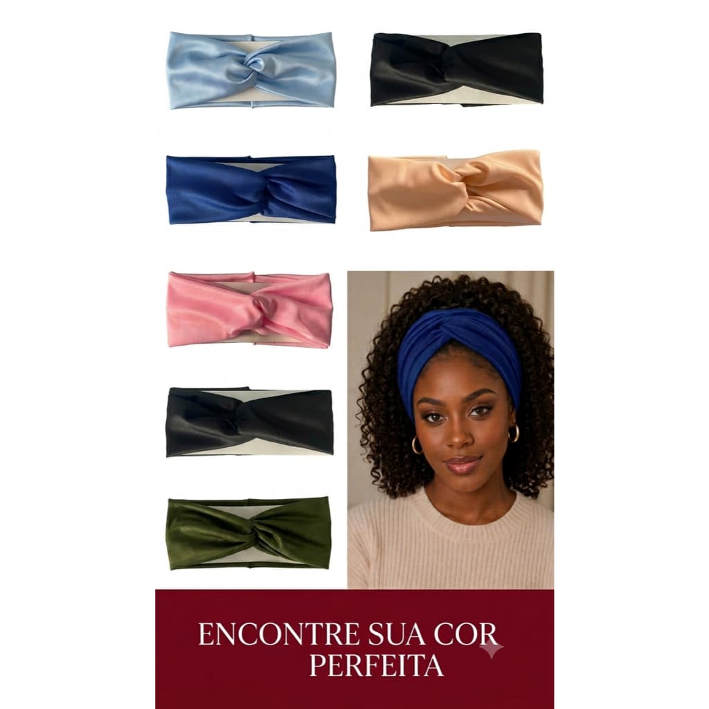 Faixa Turbante para Cabelo Moda Feminina Estiloso