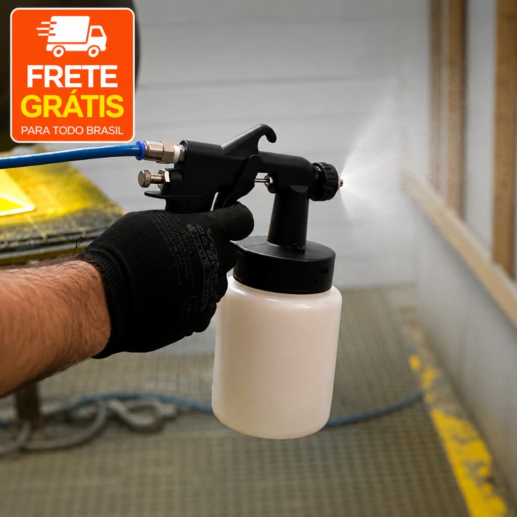 Pistola Pintura Ar Direto 500ml Profissional Pulverizadora Nylon Verniz Promo