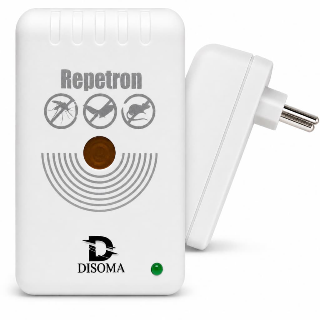 Repelente Repetron Eletrônico Disoma Repele e Espanta Pernilongos, Ratos e Morcegos até 200m²