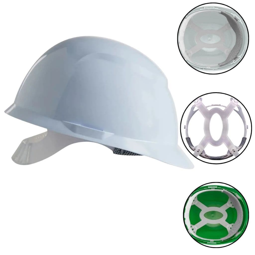 Capacete Branco Segurança Obra Proteção Epi Classe E