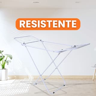 Varal De Chão Com Abas Dobrável Branco Retrátil Não Enferruja Super Resistente