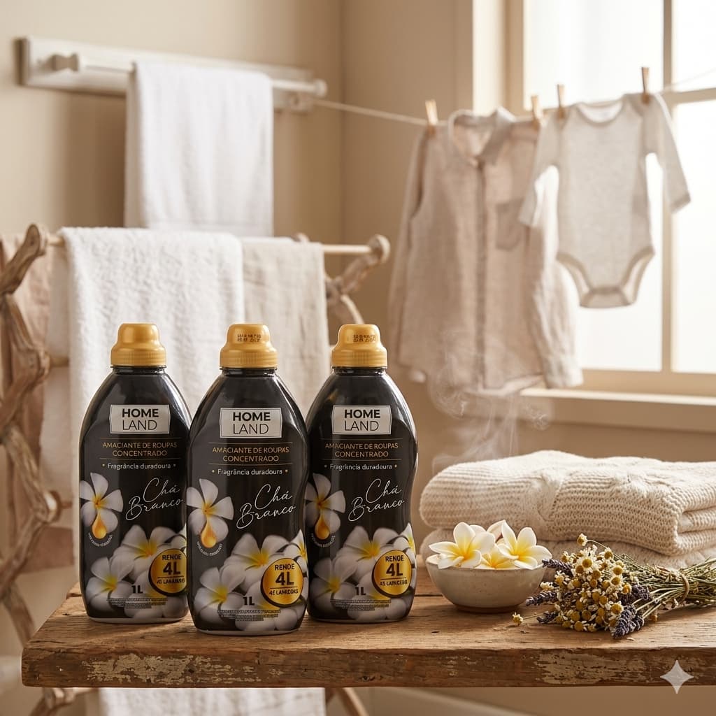 Lava Roupas Liquido 5L Ou Amaciante Concentrado 1L Homeland Premium