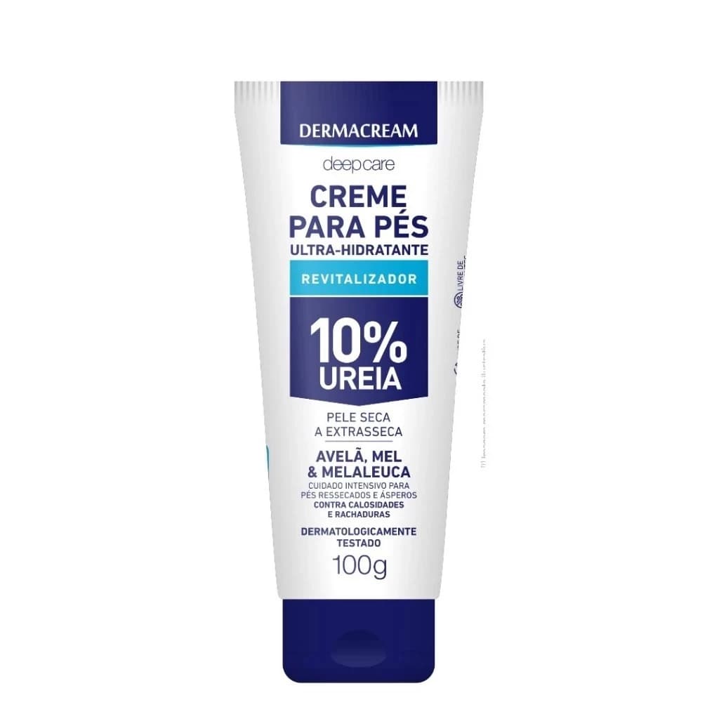 Creme Para Pés Ultra-Hidratante Dermacream 10% Ureia 100g