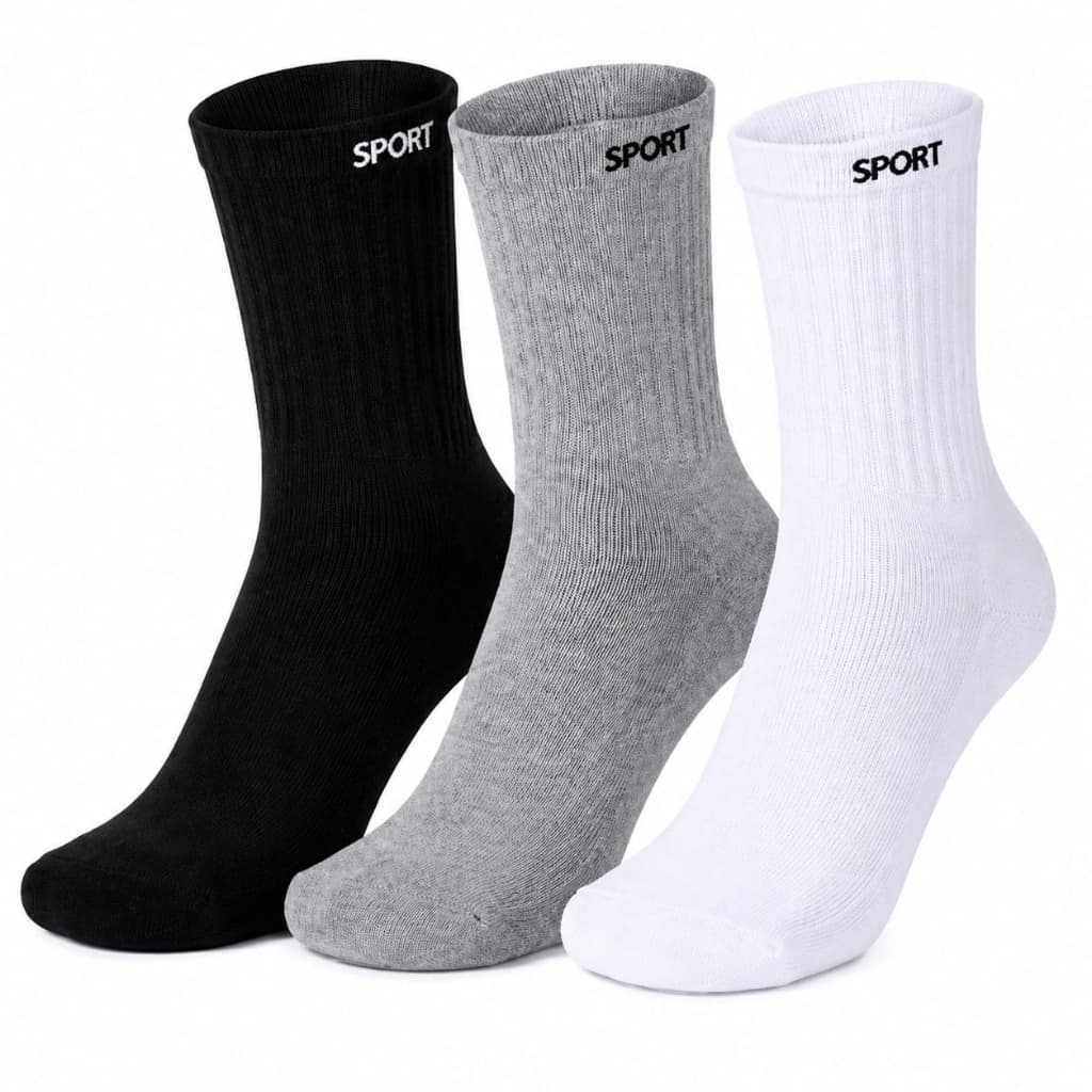 Kit ate 24 Pares Meias masculina SPORT Algodão cano alto/longo