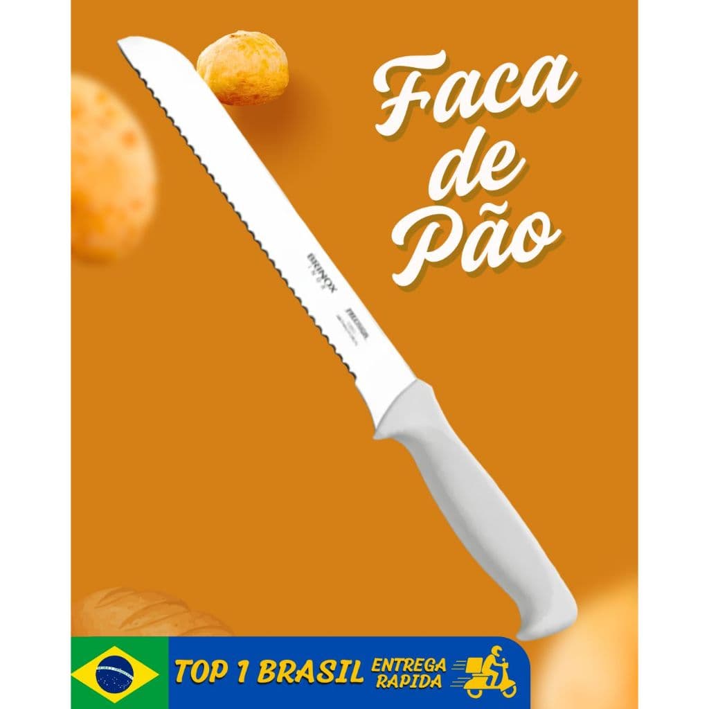 Faca de pão, faca para cortar pão, faca de cerra