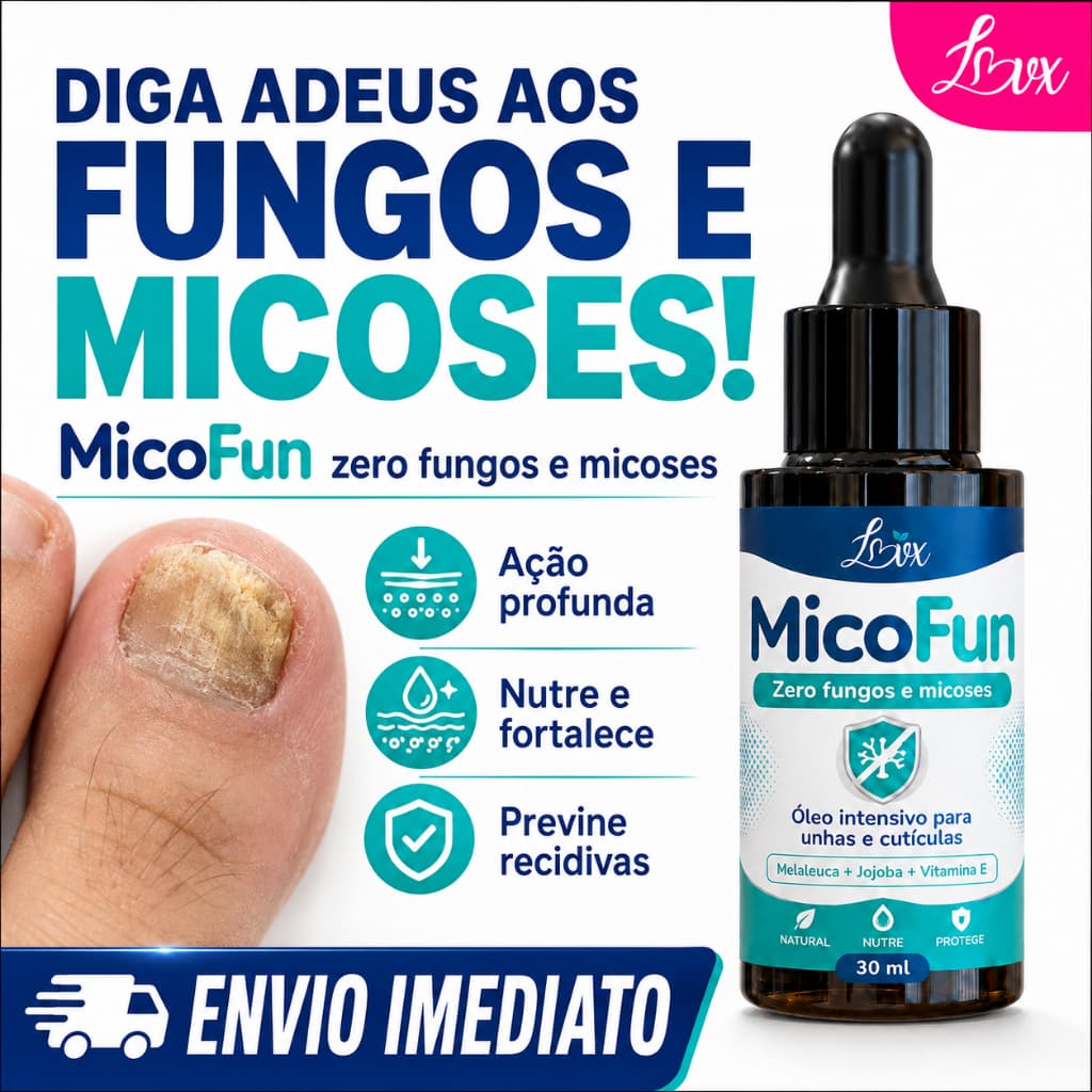 Óleo para Micose de Unha 30ml Melaleuca Jojoba Vitamina E Unhas e Cutículas MicoFun Lovx