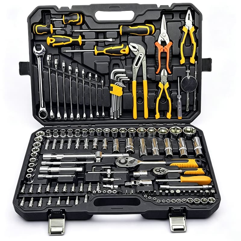 Kit Ferramentas JUMLEE Aço CR-V Soquetes Catraca Alicates, Mecânica Automotiva e Reparos Residenciais