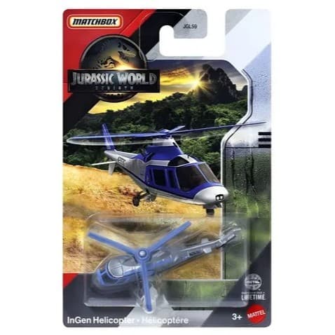 Carrinho Matchbox Jurassic World Rebirth Ingen Helicopter