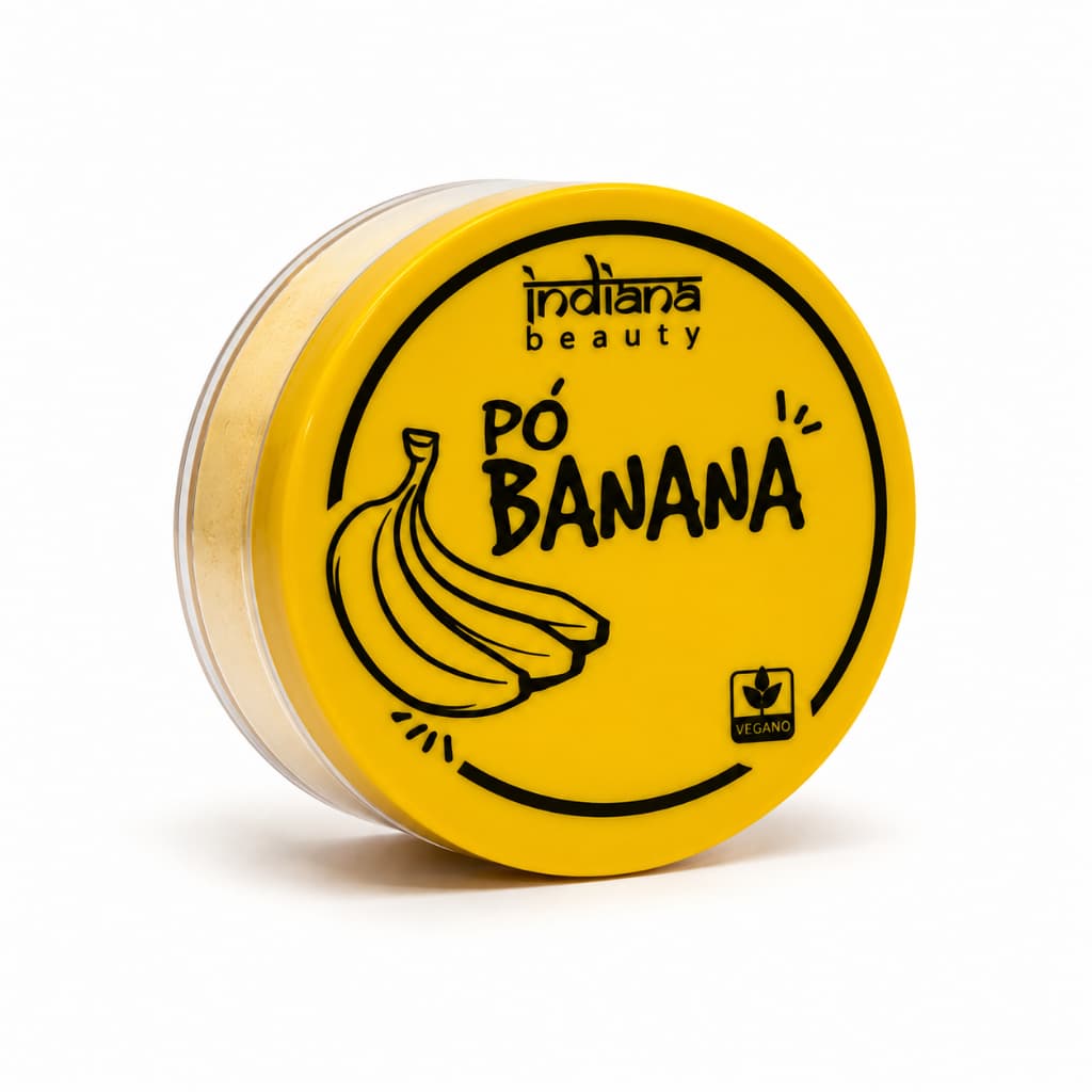 Pó Banana Indiana Beauty Efeito Matte Controle de Oleosidade Fixador de Maquiagem Vegano 10g