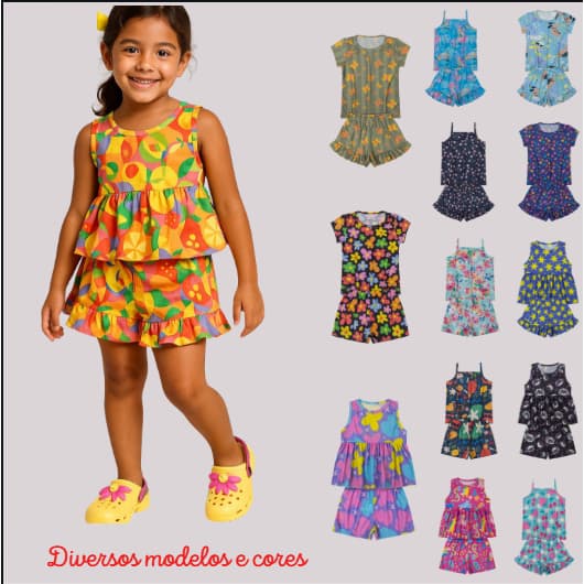 Conjunto  Menina Infantil Estampado