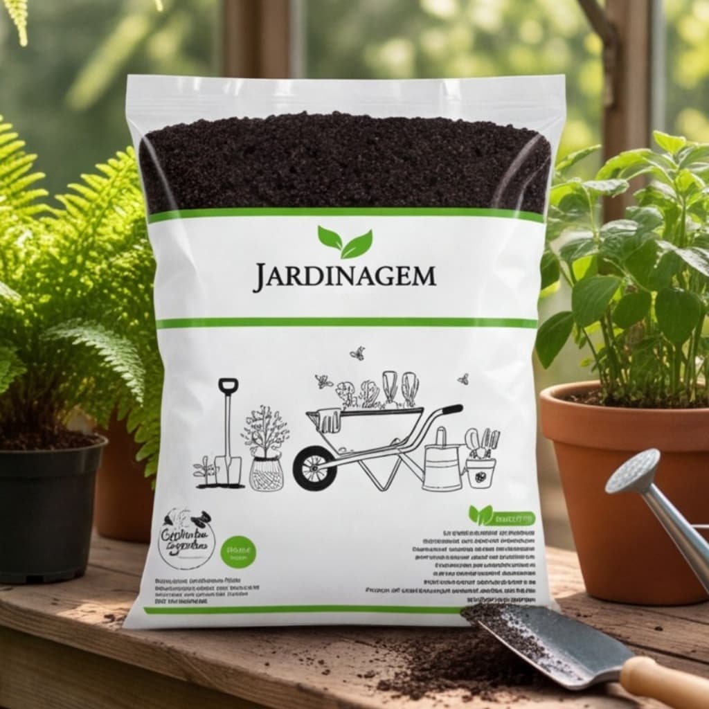 Terra Vegetal para Plantio Adubada Orgânica Pronta Uso Vasos Hortas Jardins Flores Mudas e Canteiros