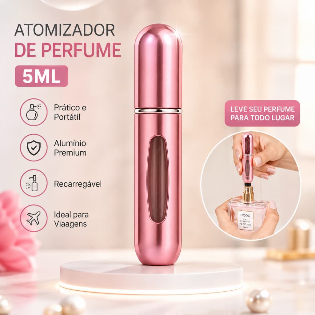 Mini Frasco Porta Perfume Recarregável Bolsa