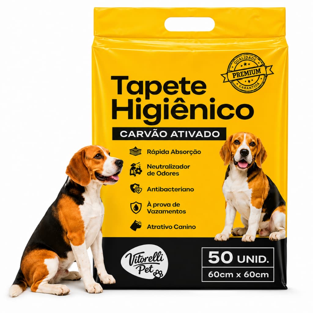 Tapete Higiênico 50 Unid 60x60 + Chaveiro Cachorrinho