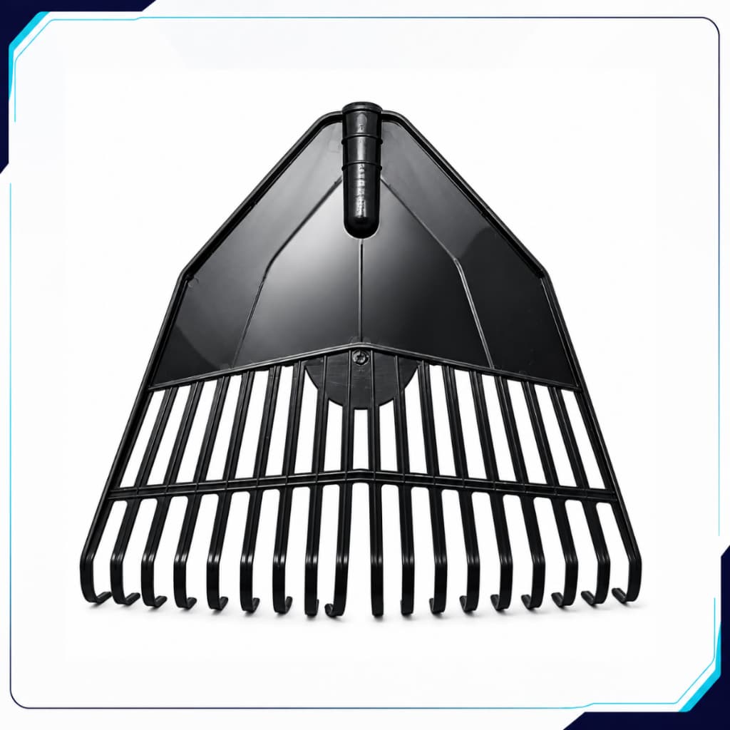 Vassoura Rastelo 18 Dentes Para Jardinagem Plástico Ancinho Leque Sem Cabo Jardim Gramado