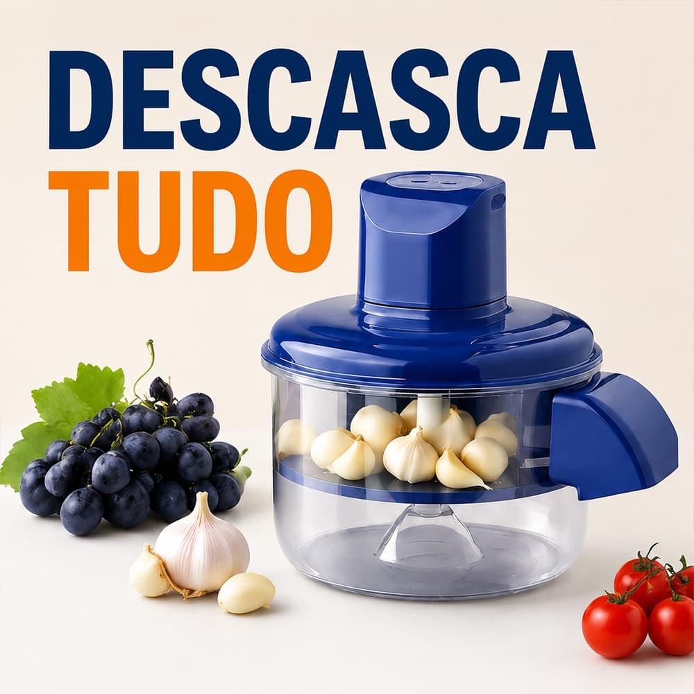 Descascador Elétrico Automático Alho Frutas e Legumes Multifuncional Rápido Seguro e Prático Cozinha  Descascador Elétri