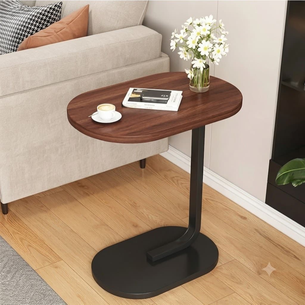 Mesa Auxiliar Lateral C para Sofa e Cama Moderna