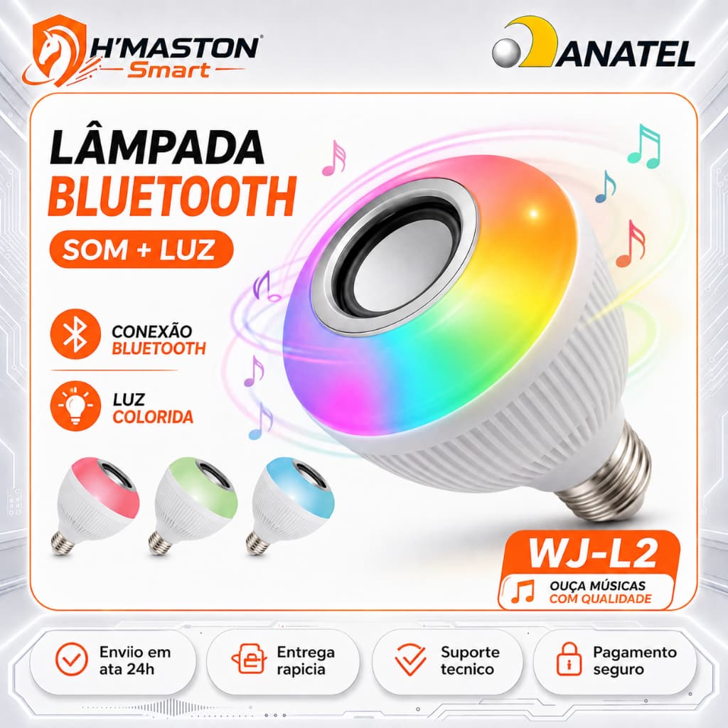 H'MASTON WJ-L2 Lâmpada De Led Lâmpada Inteligente Alexa Lâmpada Led Lâmpada Bluetooth Lâmpada Com Controle Remoto