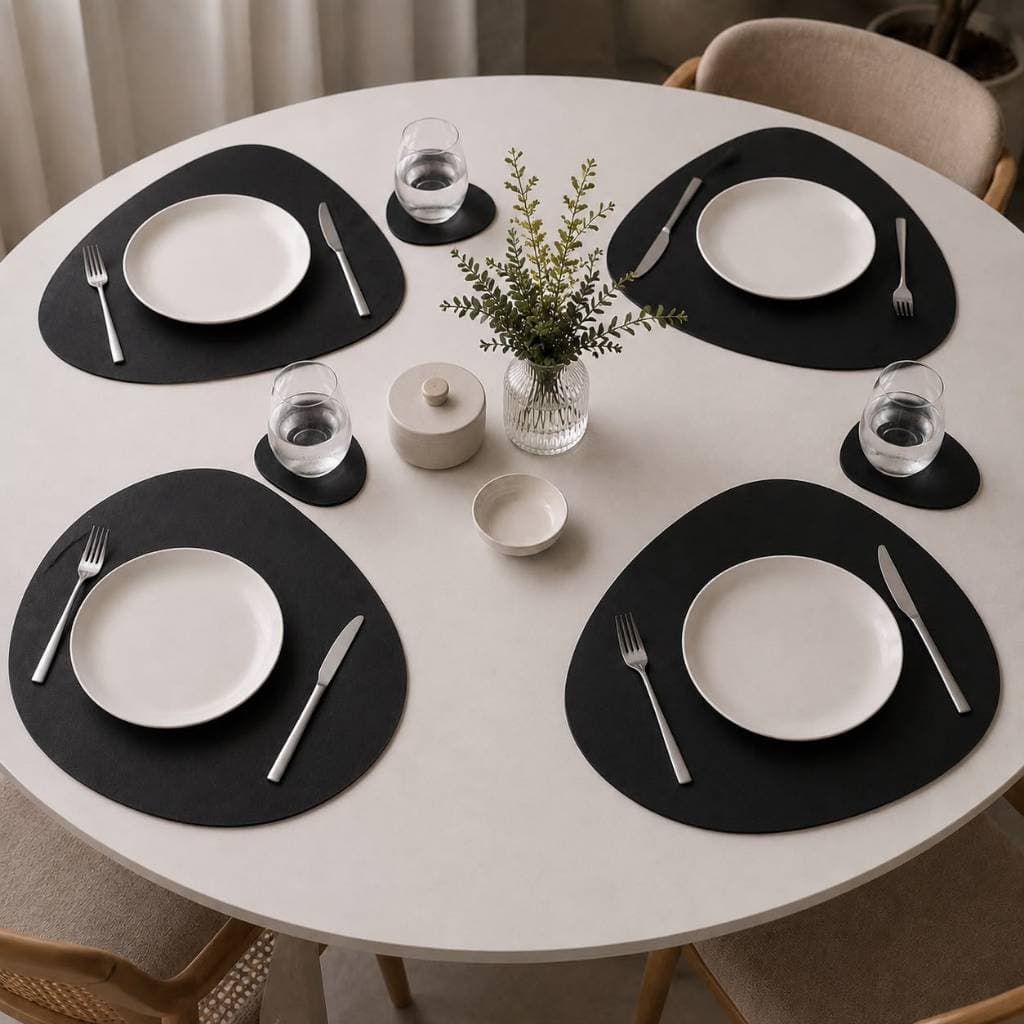 Jogo Americano + Porta Copo + Porta Guardanapo  Sousplant Mesa Posta Jantar Café da Manhã