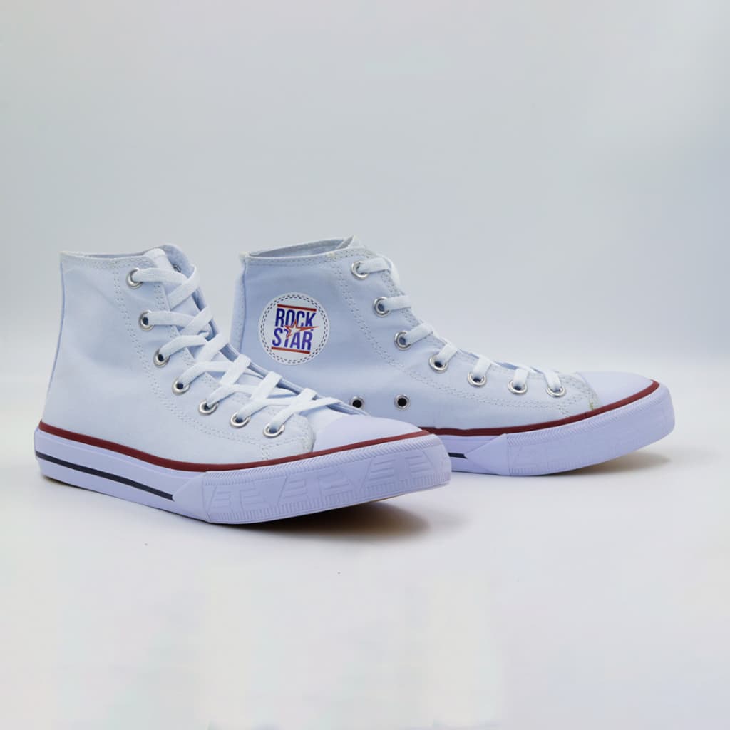 Tênis Cano Alto Branco Feminino e Masculino Casual Tevet