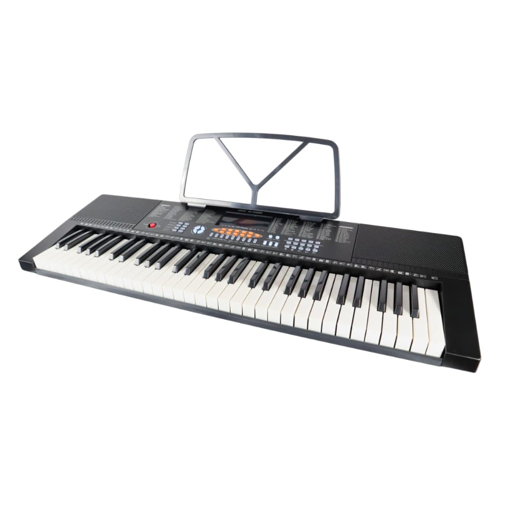 Teclado Musical MXT T1280 61 Teclas 300 Timbres 300 Ritmos Display LED Gravação Aprendizagem e tecla função Sustain