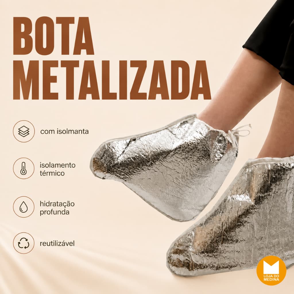 BOTA METALIZADA TÉRMICA | SPA DOS PÉS PARA HIDRATAÇÃO - NTFlex >>