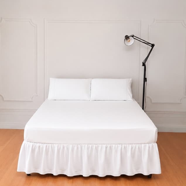 Jogo de cama Lençol + Fronha Tecido Micropercal 400 Fios Ponto Palito Queen/Solteiro