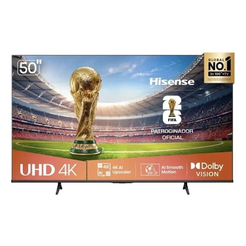 Hisense Smart TV 4K 50" Polegadas 50A6NV com Dolby Vision, HDR10, HLG, Dolby Gaming, Film Maker, DTS Virtual X