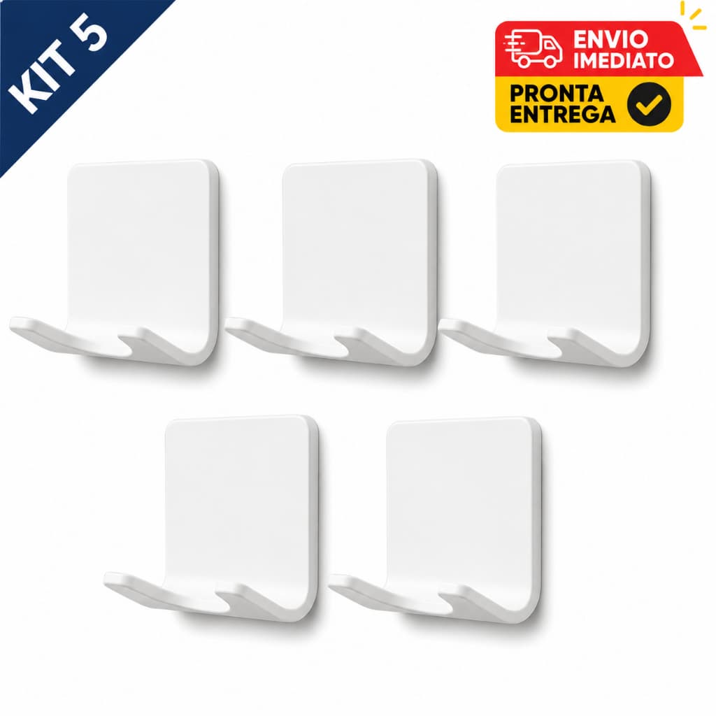 Suporte Porta Gilete de Parede Adesivo Sem Parafuso Organizador de Banheiro Compacto 1/3/5 und