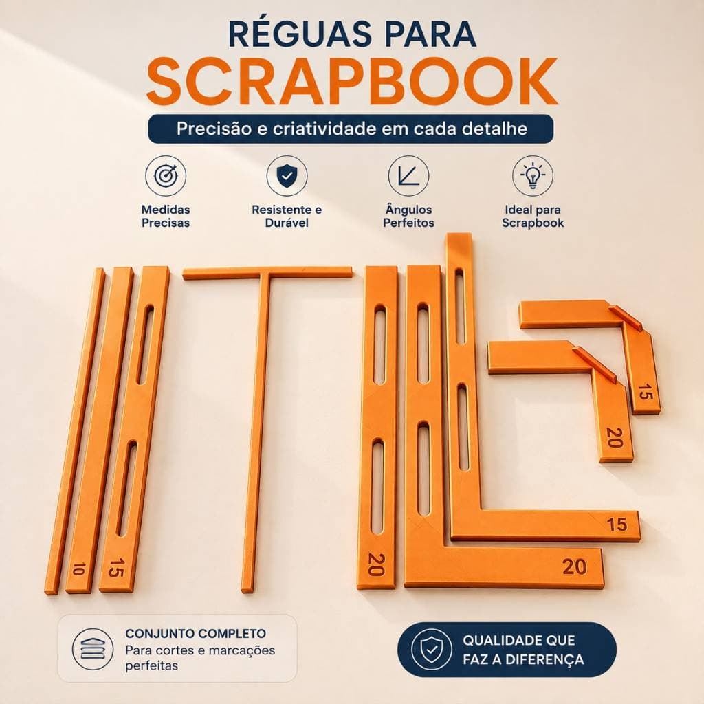 KIT 9 RÉGUAS GABARITO SCRAPBOOK E ENCADERNAÇÃO A5 PLANNER CADERNO AGENDA