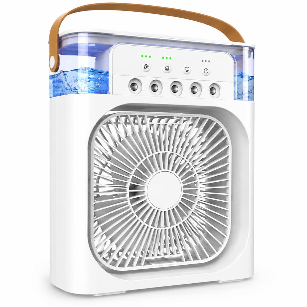 Climatizador de Ar Portátil Mini Ventilador Umidificador USB 3 Velocidades