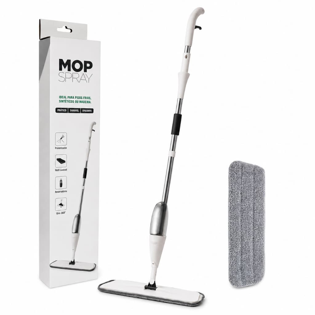 Mop Spray PRO Magico Com Reservatorio Rodo De Limpeza Refil Microfibra + Refil extra