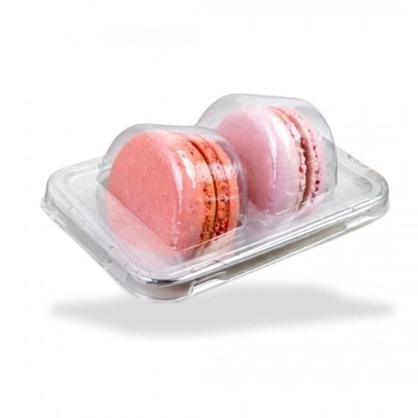 10 Embalagem Blister para Mini donuts Macarons  com 2 cavidades  Flip Festas